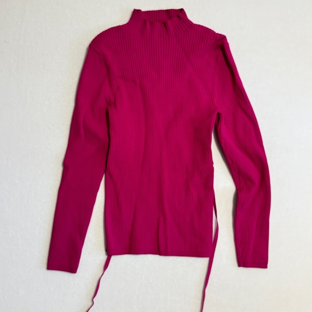 Aritzia Babaton Pink Open Back Sweater Size M - Picture 3 of 5